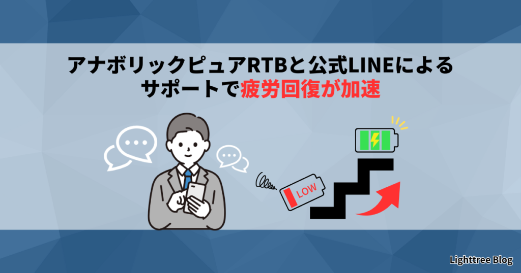 アナボリックピュアRTBと公式LINEによるサポートで疲労回復が加速