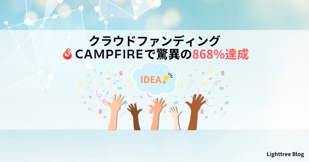 クラウドファンディング「CAMPFIRE」で驚異の868%達成