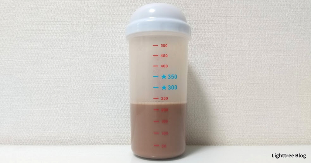 水200mlに対してスプーン3杯の泡立ち