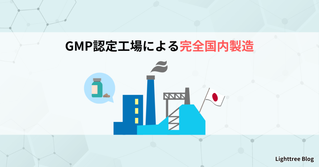 GMP認定工場による完全国内製造