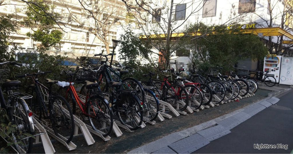 ゴールドジムイースト東京の駐輪場