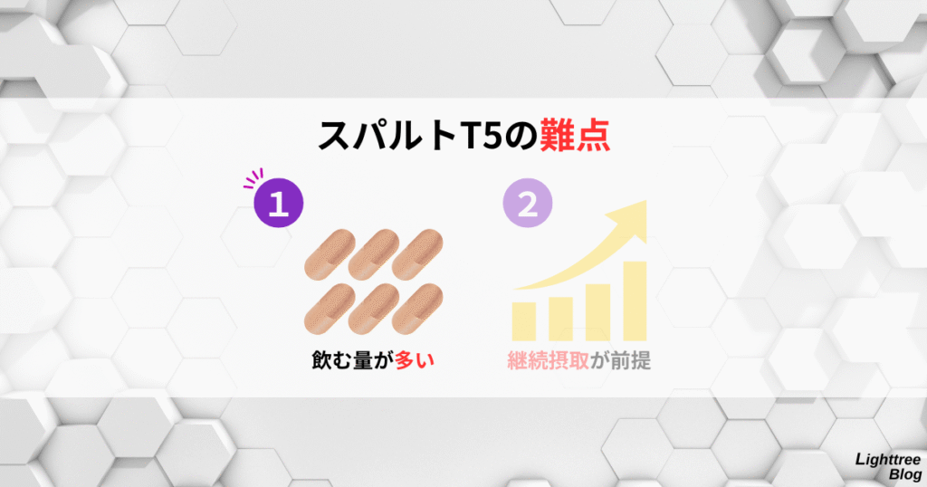 【スパルトT5の難点】①飲む量が多い