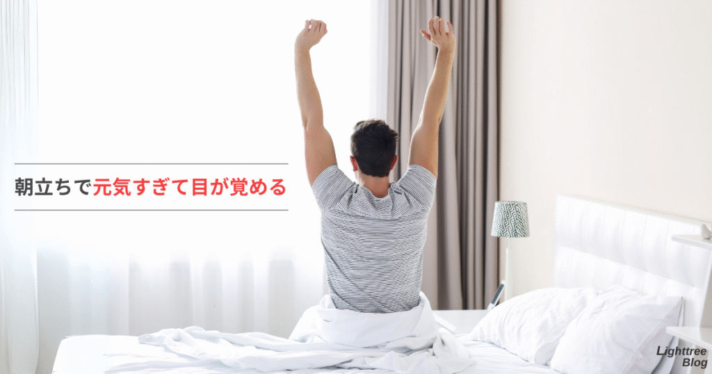 朝立ちで元気すぎて目が覚める