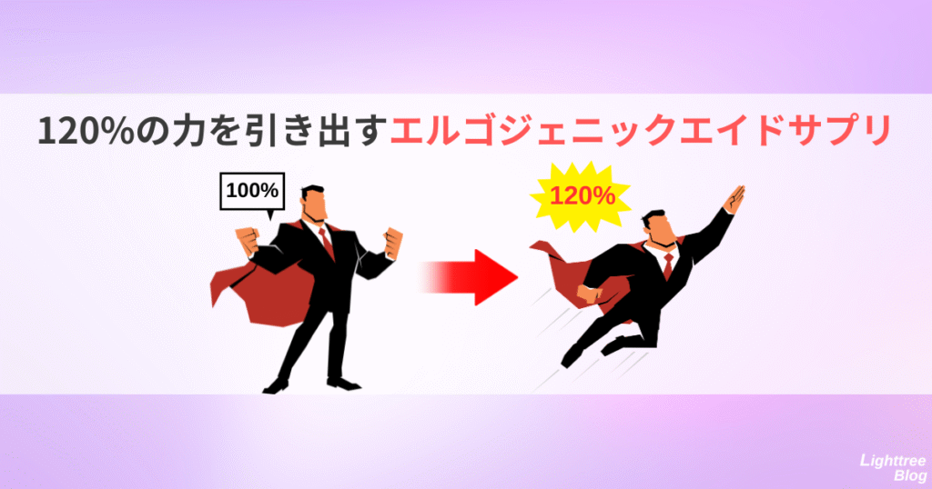 120%の力を引き出すエルゴジェニックエイドサプリ