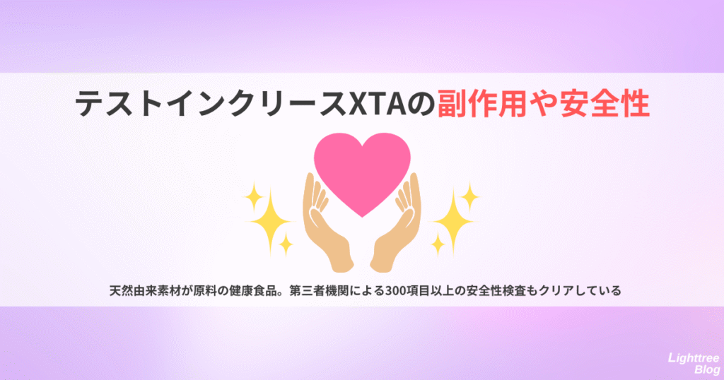 【副作用や安全性について】
天然由来素材が原料の健康食品。第三者機関による300項目以上の安全性検査もクリアしている