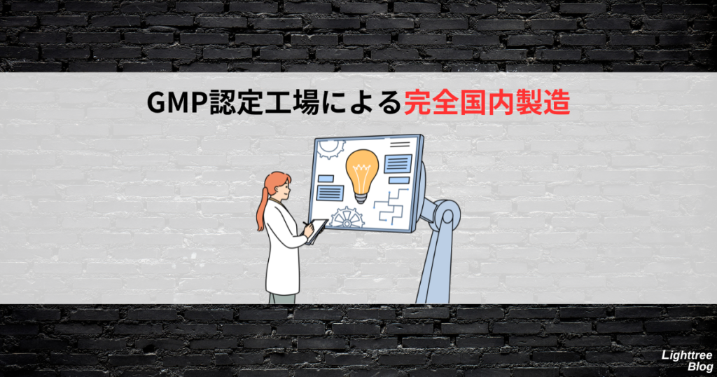 GMP認定工場による完全国内製造