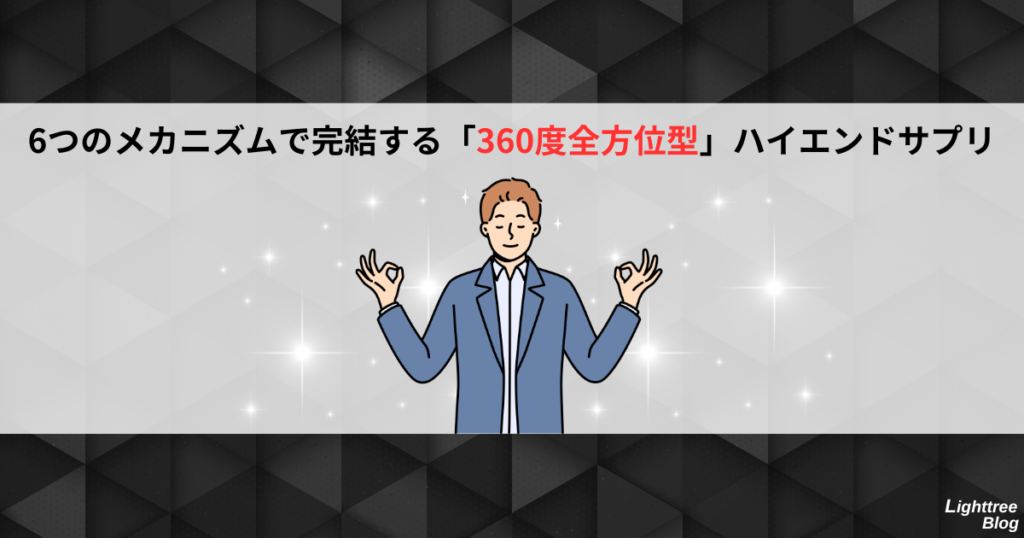 6つのメカニズムで完結する「360度全方位型」ハイエンドサプリ
