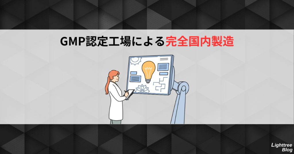 GMP認定工場による完全国内製造